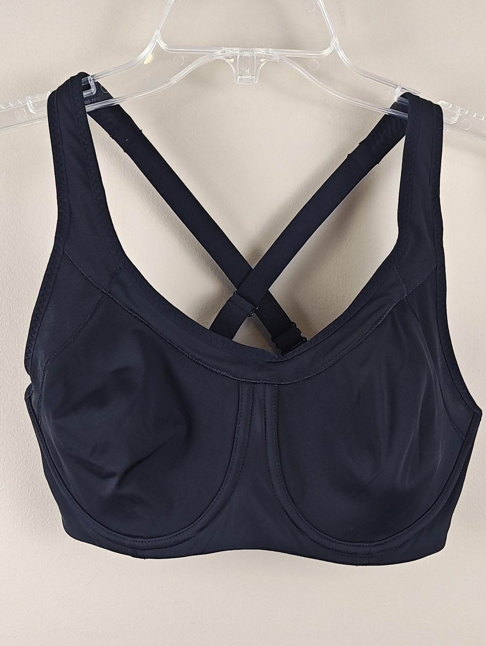 Athleta Black Cross-Back Support Sports Bra